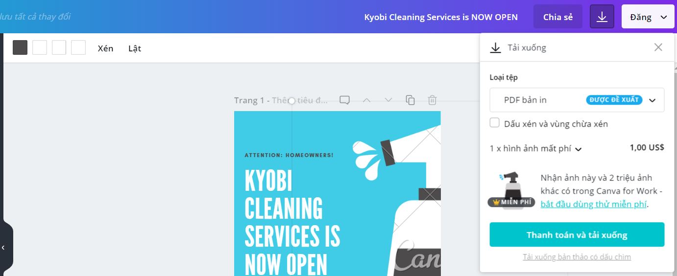 Lựa chọn những mẫu miễn phí để sử dụng nếu không muốn bị tính phí